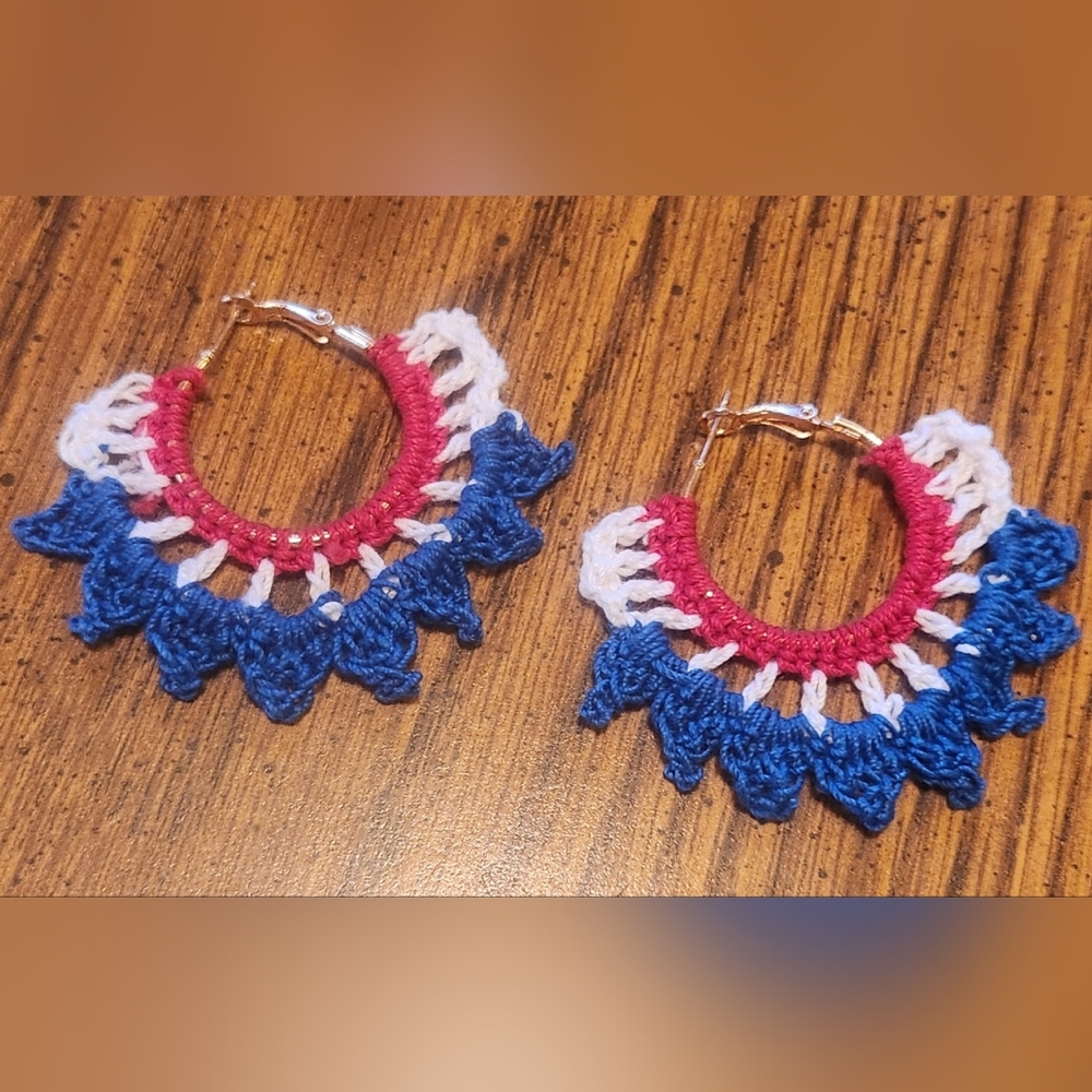 Patriotic Hand-crafted Hoops